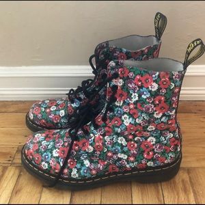 Floral Doc Marten Boots